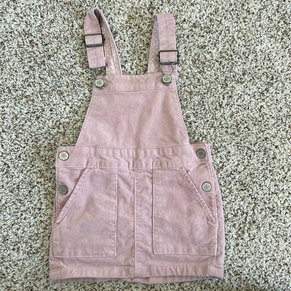 Pink H&M Corduroy Overall Dress. Size 2-3.